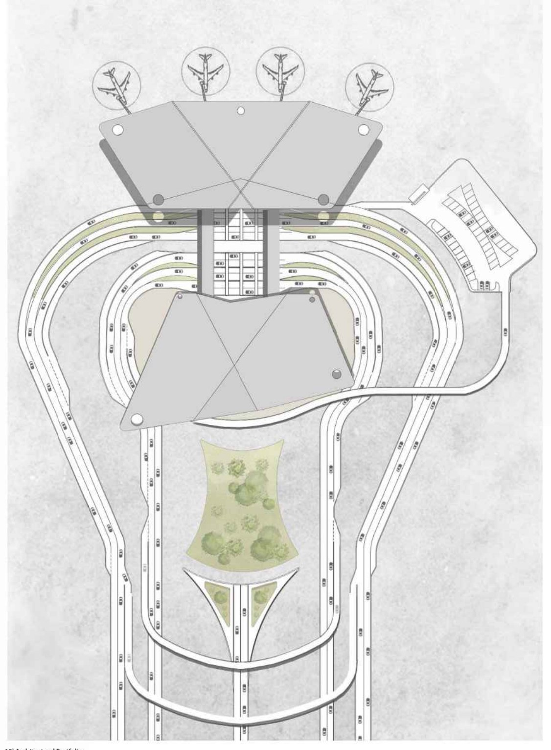 Site plan on the lake shore